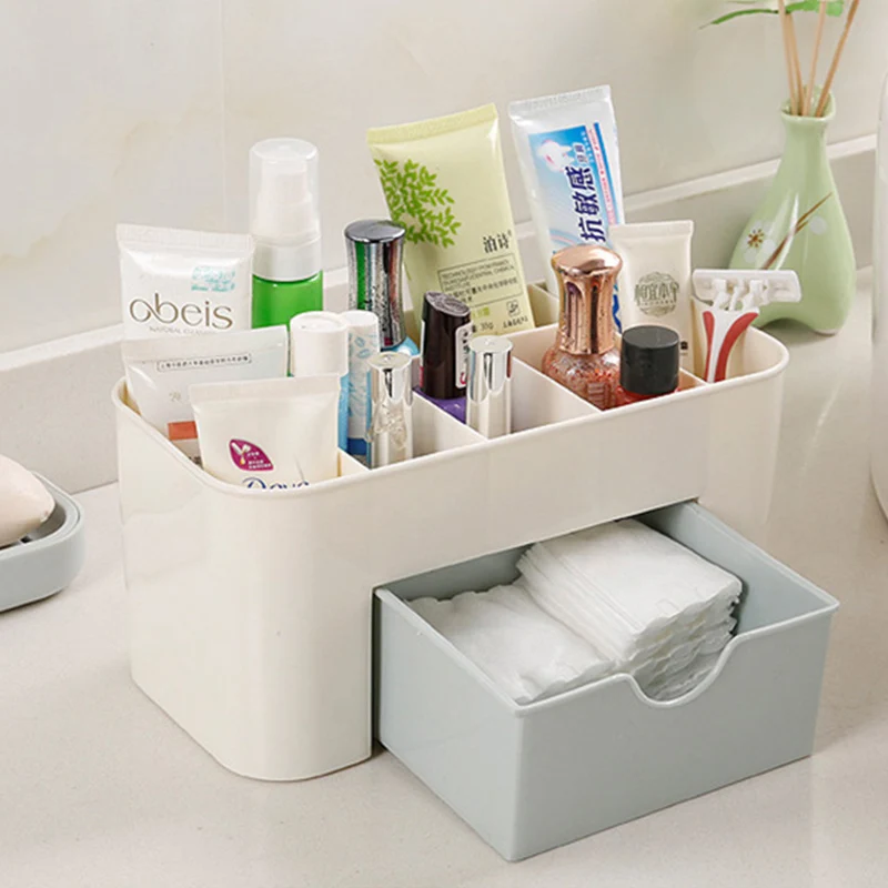 

Plastic Makeup Organizer Box Cosmetics Storage Container Acrylic Lipstick Holder Jewelry Organizer Sundries Case Makeup Box
