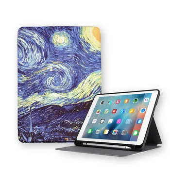 

iPad case with pen tray for iPad Air 3 2019 Pro 10.5 Smart Cover for iPad 2017 2018 Air 1/2 for iPad 10.2 inch 2019 Mini5 Funda