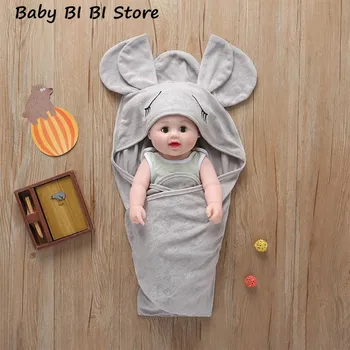 

Baby Sleeping Bag Cute Cartoon Rabbit Ears Autumn Warm Toddle Infant Knitted Stroller Swaddle Wrap Nest for Newborn Kids