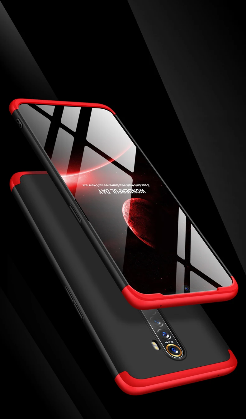 Oppo Realme XT чехол 360 градусов Полный Твердый матовый водостойкий Чехол обложка чехол s Тонкий Высококачественный защитный чехол для Oppo Realme X2 Pro защитный Fundas