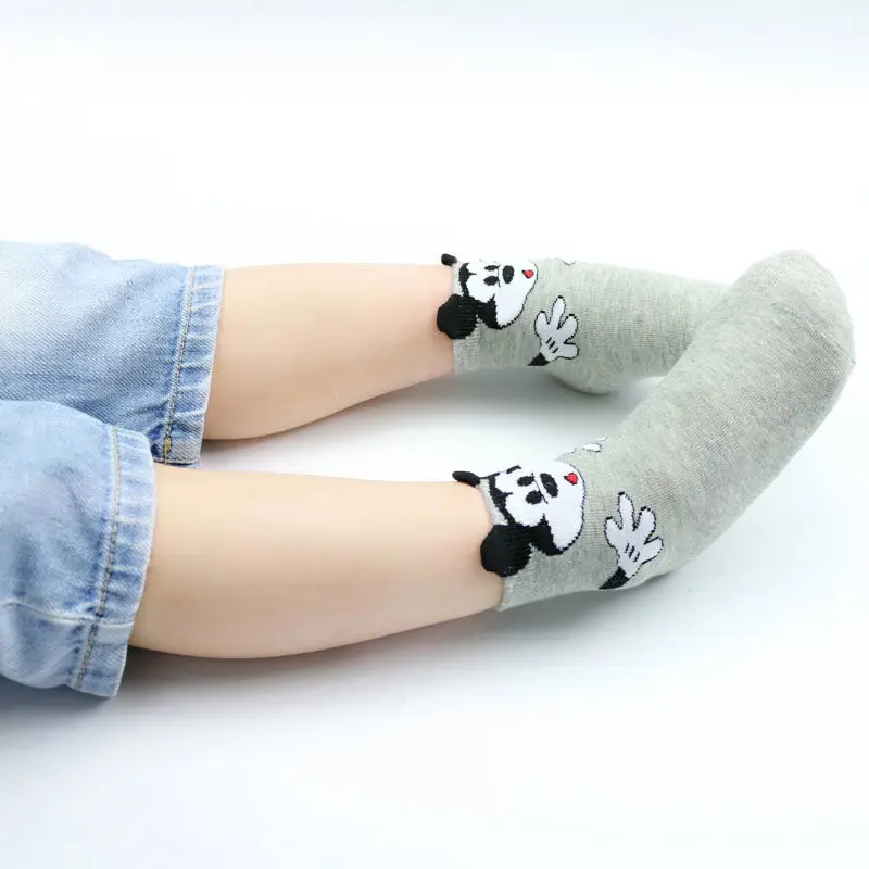 Kids Socks 5Pairs Children Socks Breathable Sports Girls Boys Sokcs Cartoon Mickey Mouse Infant Cute Cotton Short Chaussette Enfant Garon