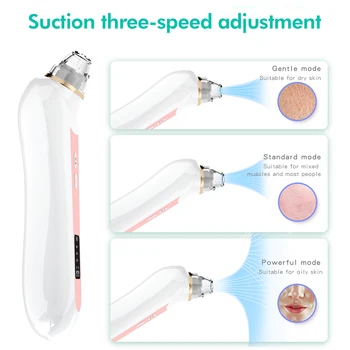 

Blackhead Remover Electric Pore Cleaner Facial Comedo Acne Extractor Tool High Definition Led Display Beauty Device Home Use