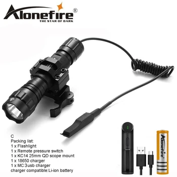 

AloneFire 501Bs Tactical Flashlight T6 L2 flash lights 501B LED Hunting Rifle Torch Gun Mount+Remote Switch