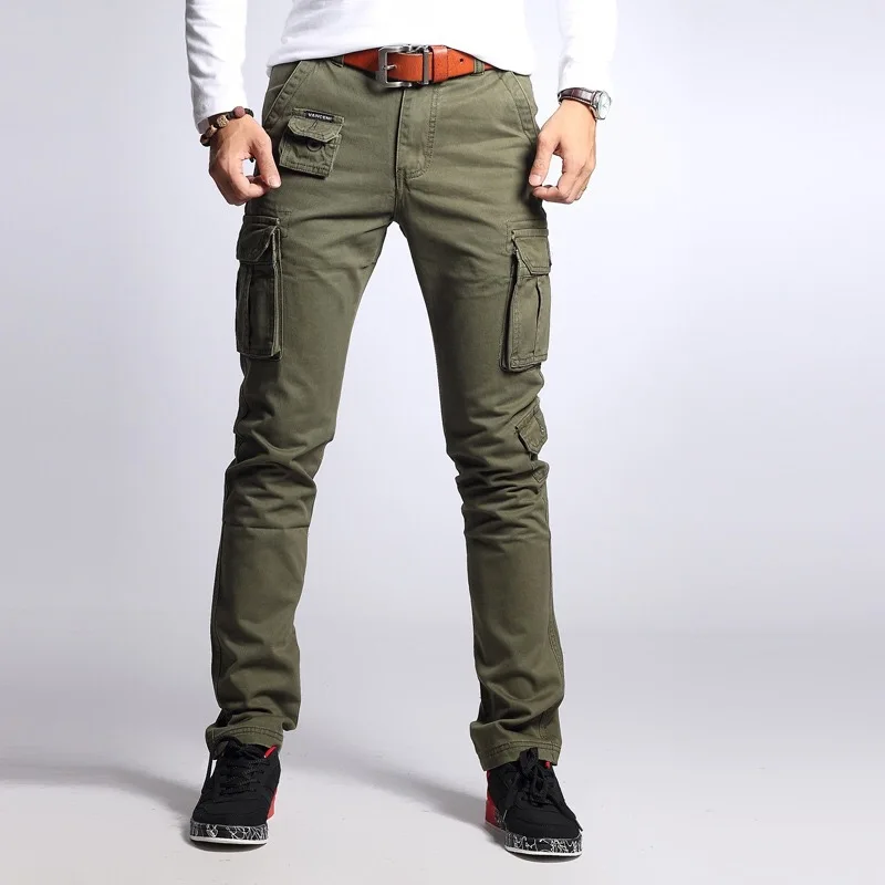 Casual Pants Mens Joggers Military 