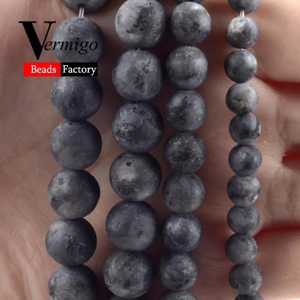 Натуральный камень тусклый полированный черный Лабрадорит минералы драгоценный камень бусины для изготовления ювелирных изделий 4-12 мм круглые бусины Diy Браслеты Ожерелья