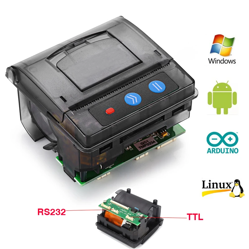 Mini 58mm Pos Thermal Receipt Panel Embedded Printer With Interface
