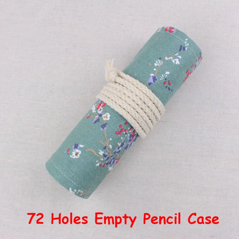 72 Holes Empty Penal Милый школьный пенал Ролл Большой 36/48/72 отверстия для мальчиков и девочек пенал, большая Милая холщовый пенал коробка с канцелярскими принадлежностями комплект - Цвет: 72 Holes Empty Penal