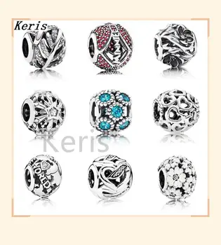 

High Quality Reproduction 1:1 100%925 Pure Silver New Style Geometry DIY Bracelet String Beads Free Postage