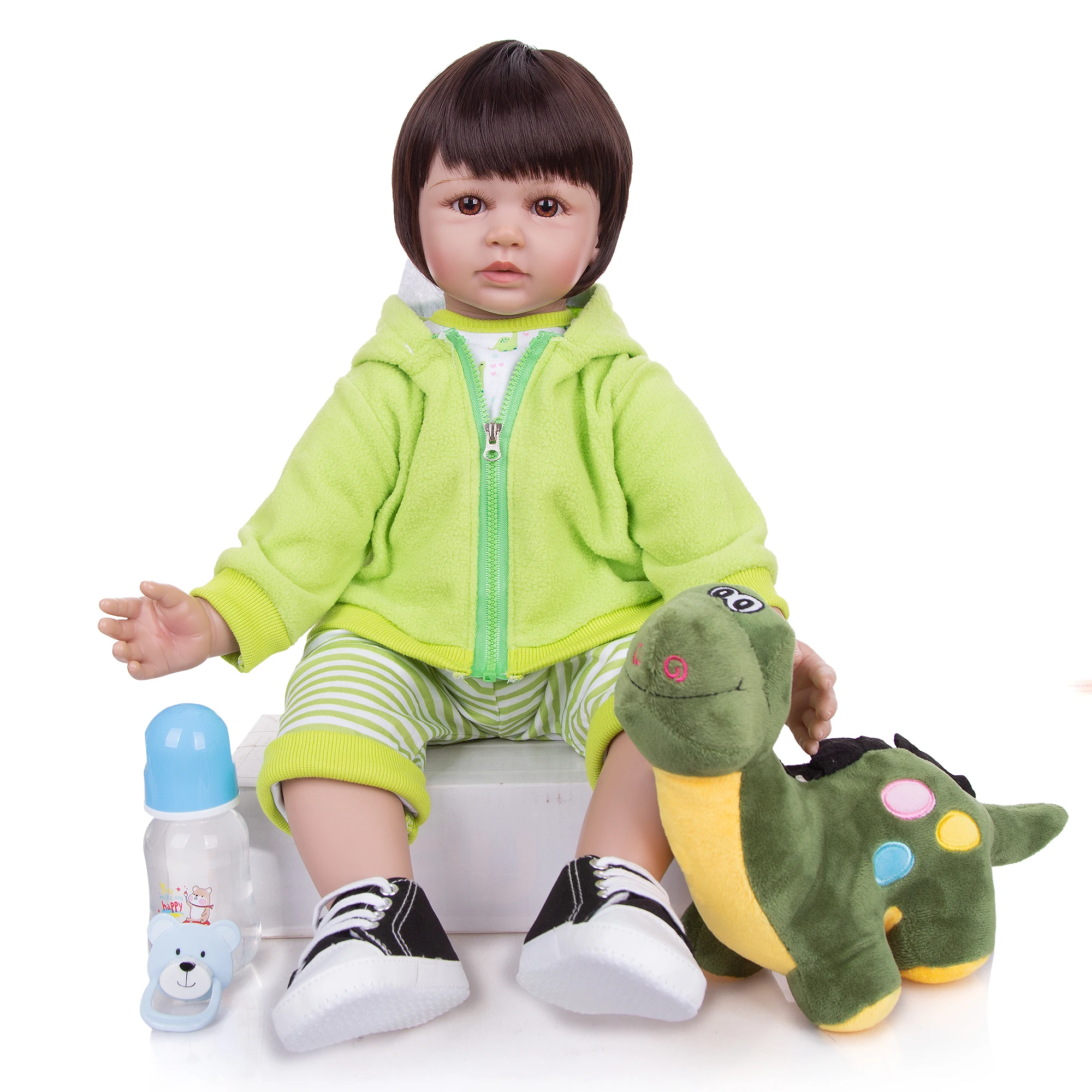 KEIUMI 24 Inch Reborn Baby Doll Realista Cloth Body Popular Reborn Toddler Baby Doll Boneca For Chirldren's Day Birthday Gifts