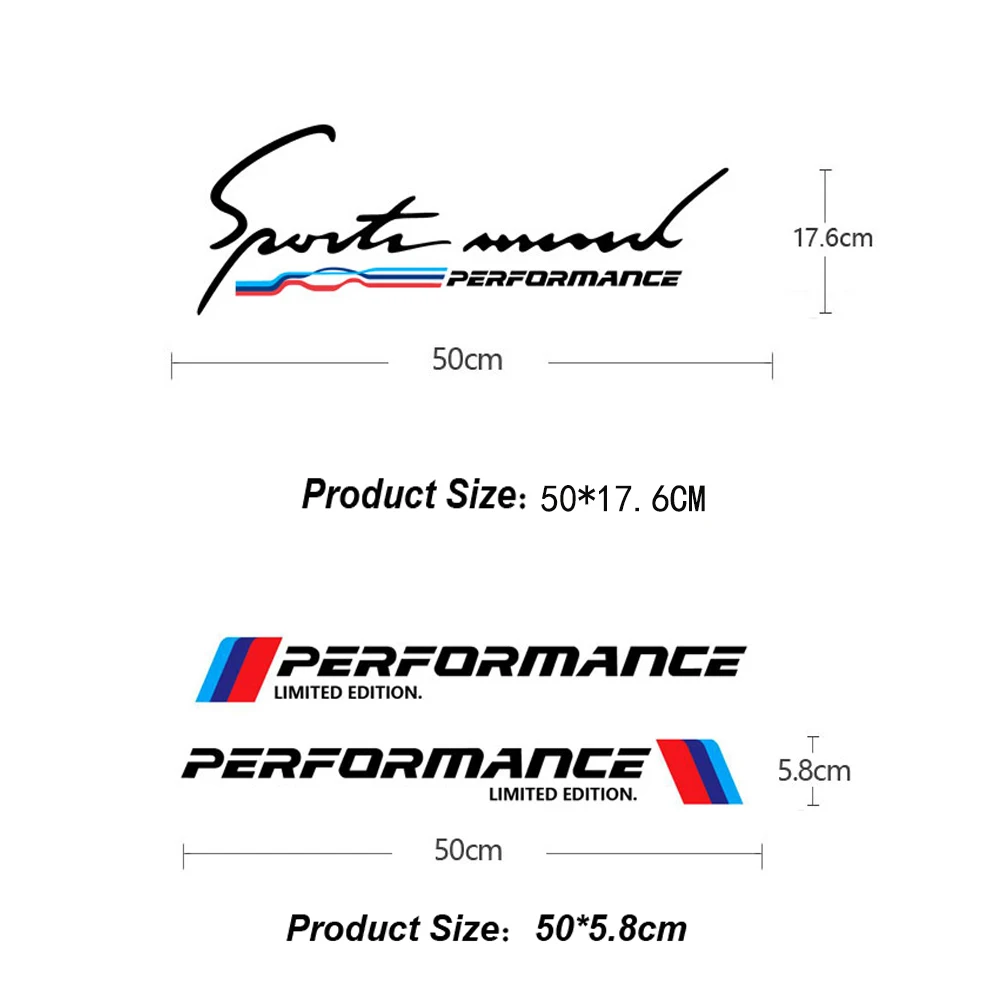 Автомобильный Стайлинг Стикеры М производительность для BMW M g30 w205 f10 f20 f30 r1200gs e30 e34 e39 e36 e46 e60 e61 e87 e90 e91 e92 X1 X3 X5 X7