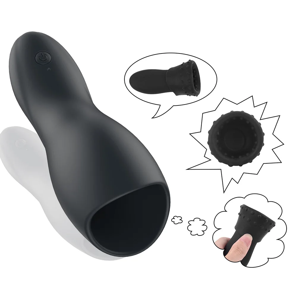 Skup 10 trybów Penis Delay Trainer masturbacja wibrator automatyczny orgazm oralny Sex Glans stymulować masażer dorosłych zabawki erotyczne dla mężczyzn