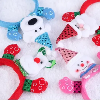

Flashing Sequins Christmas Headband LED Light Up Santa Claus Head Buckle For Women Girls Christmas Party Supplies