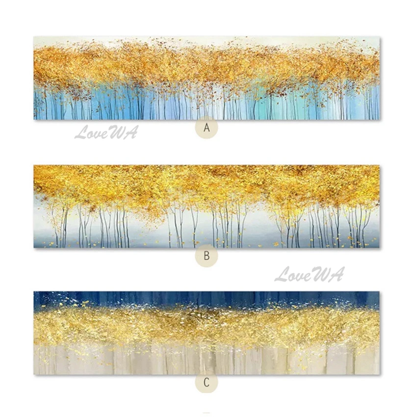 

Large Size Abstract Hand Paint New Gold Oil Painting Abstract Home Wall Canvas Gold Tree Art Paintings Pictures For Living Room