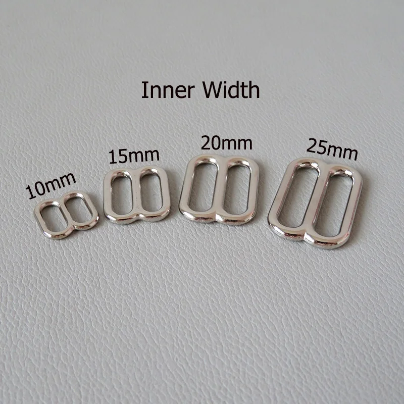 

20Pcs/Lot 10mm 15mm 20mm 25mm Metal Adjustable Buckle For Bag Accessory Belt Loop Hardware Cat Dog Collar Garment Sewing Clasp