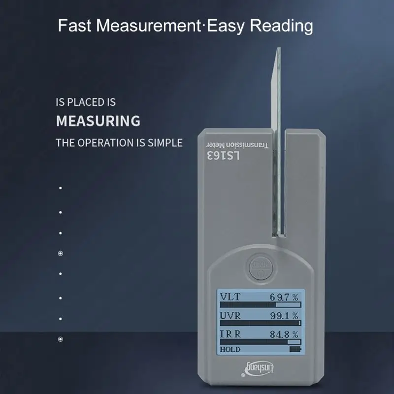 LS163 окно оттенок стекло солнечной пленки Трансмиссия метр Ультрафиолетовый инфракрасный скорость отклонения UVR IRR VLT тестер