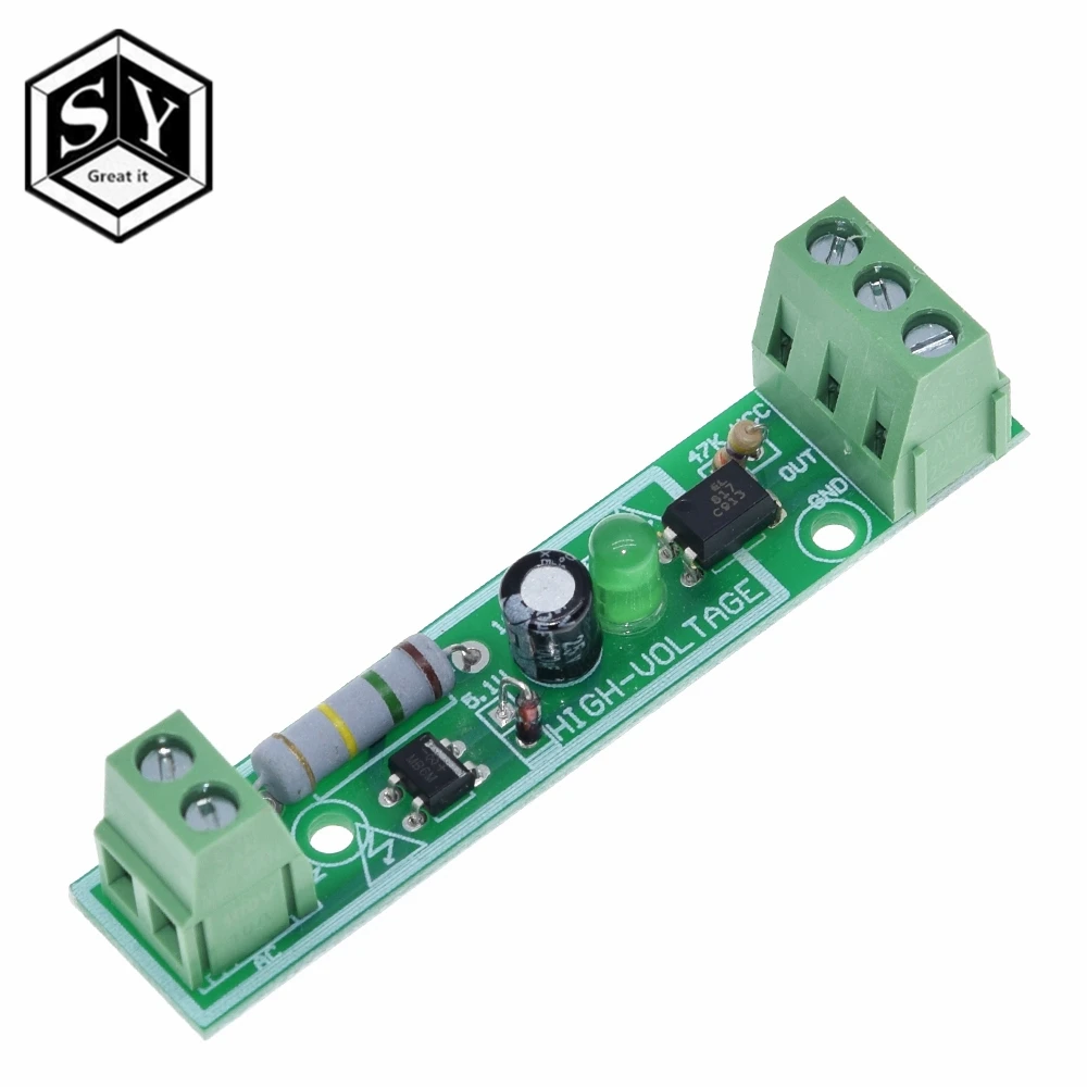 1-Bit AC 220V оптрон модуль Напряжение обнаружения доска адаптивной 3-5V для PLC isolamento fotoaccoppiatore модуль