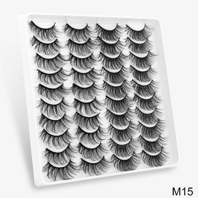 Pairs Faux Mink Lashes False Eyelashes Natural Fake Lashes Book 3D Lash Wispy Dramatic Eyelash Vendor Faux Cils Makeup