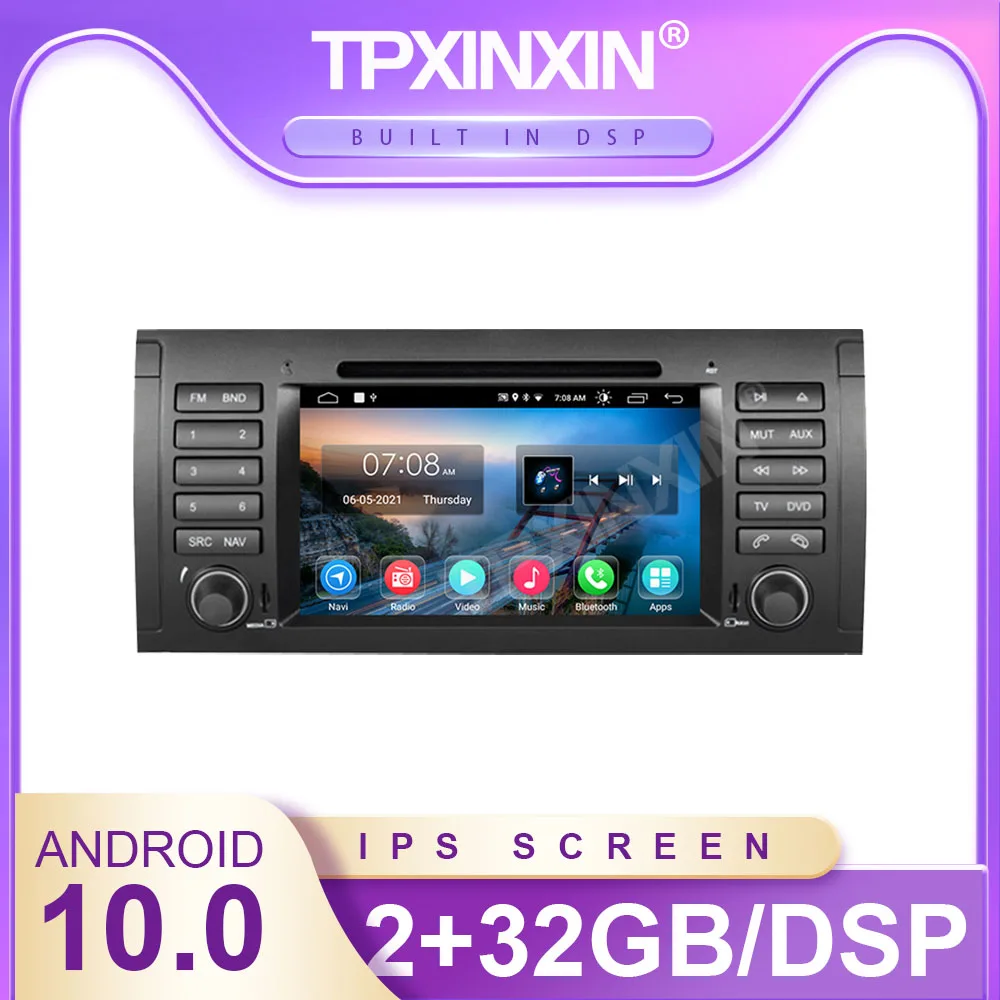 

For BMW E46 M3 1998 1999 - 2005 Android Auto Car Radio Multimedia Video DVD Player Navigation HeadUnit DSP GPS 2 din Accessories