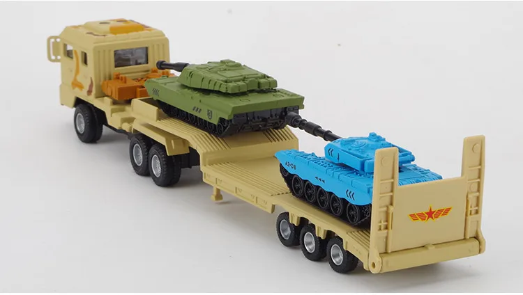 Интересный 1: 64 Военный танк транспортер сплава модель, моделирование литой Военная игрушка, детский подарок на день рождения