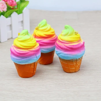 

Slow Rebound Simulation Torch Soft Ice Cream Bread Colorful Cones Gifts