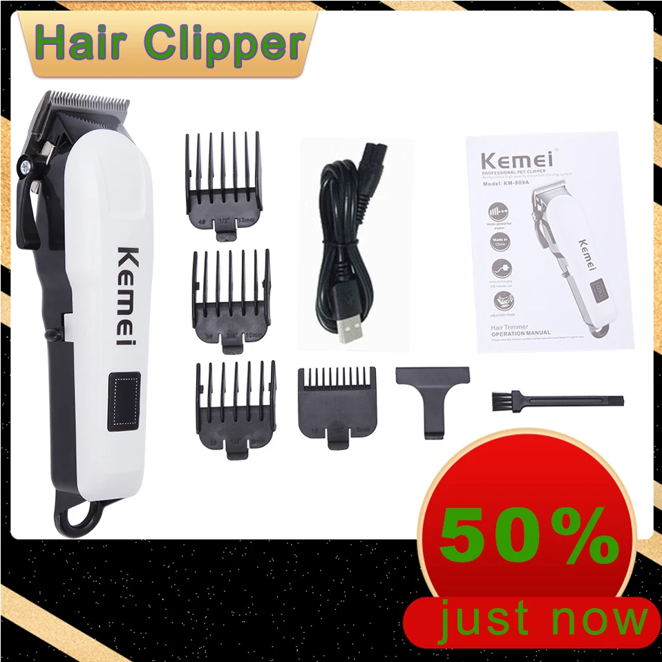 

Kemei Hair Clipper Barber Men Professional Hair Trimmer Hairstyle Trimmer For Men USB Haircut Machine Hair Cutting Machine