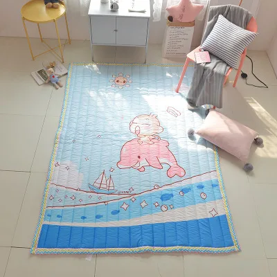 Детский Блестящий утолщенный детский игровой коврик 145x195 см, нескользящий ковер татами для гостиной, детской спальни, одеяло, большие коврики - Цвет: Сливовый