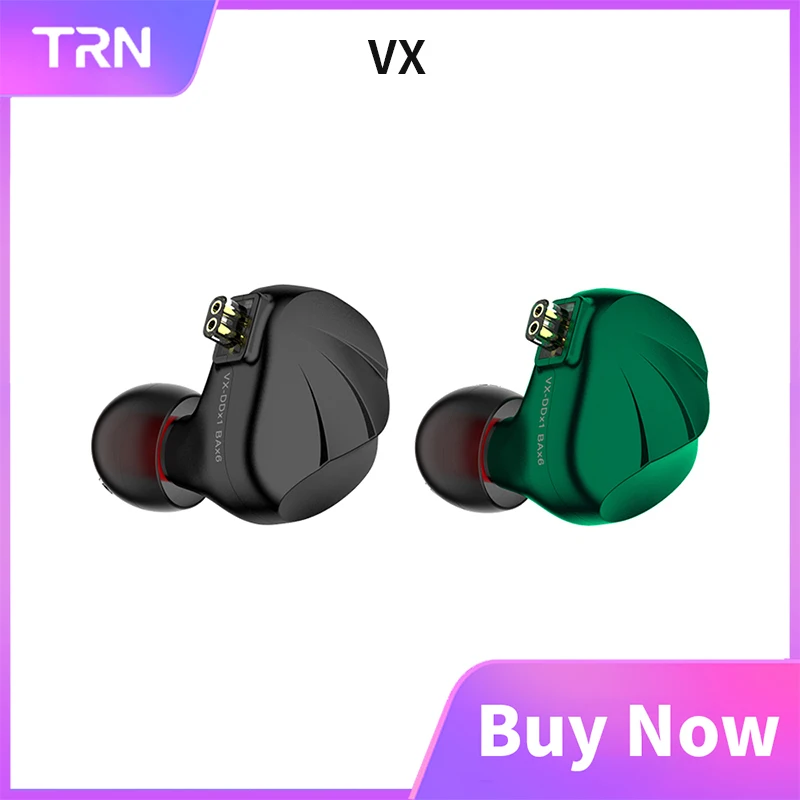 TRN VX 6BA+1DD Hybird 14 unit In Ear Earphone HIFI