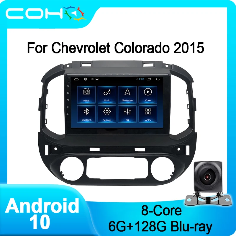 COHO для Chevrolet Colorado 2015 Android 10 0 Восьмиядерный 6 + 128G Gps автомобильный стерео плеер