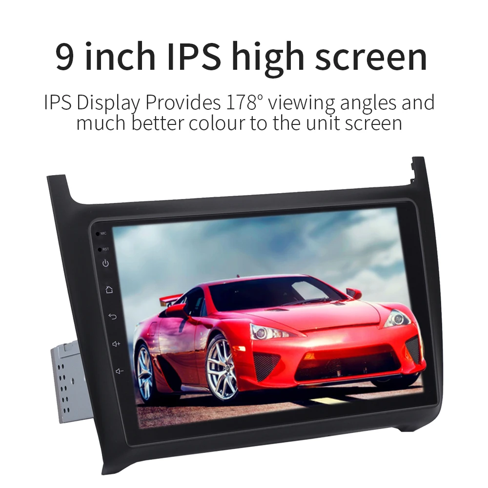 Clearance Dasaita 9" IPS Screen Android 9.0 GPS Radio for VW New Polo 2012 2013 2014 2015 Octa Core 4G RAM Car Stereo Multimedia TDA7850 2