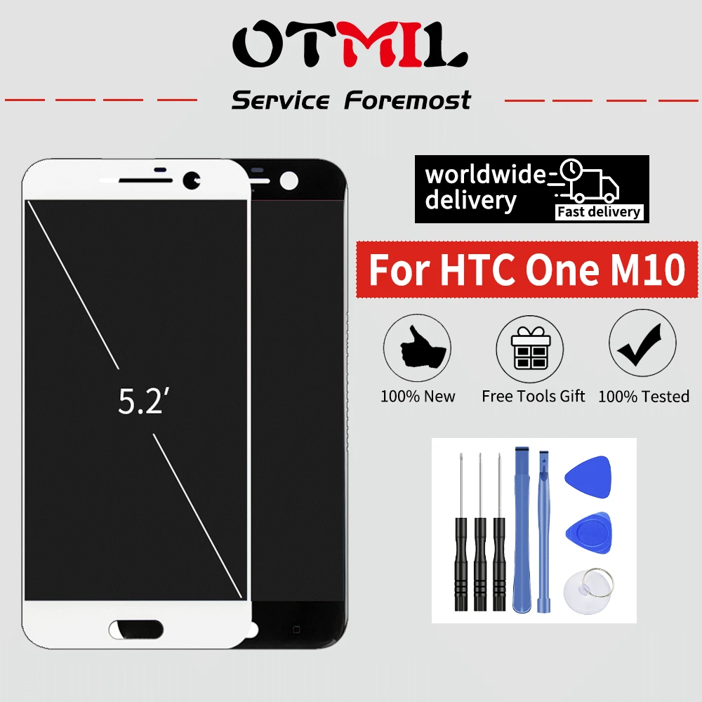 

Original 5.2" 2560x1440 For HTC ONE M10 LCD display Touch Screen For HTC M10 10 Display Digitizer Assembly Replacement Parts