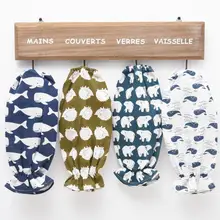 Осенне-зимний хлопковый комплект для взрослых мужчин и женщин, кухонный фартук, фартук, манжета, набор из чистого хлопка с длинными рукавами, для работы в офисе, нарукавник