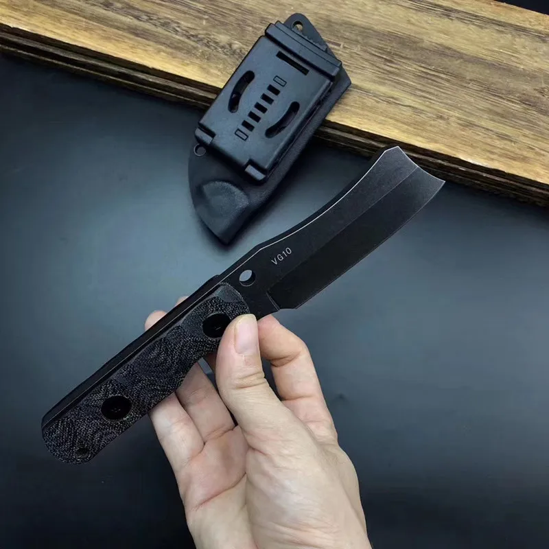 HS инструменты VG10 62HRC лезвие ручной работы прямой фиксированный нож Открытый EDC Кемпинг охотничий нож выживания