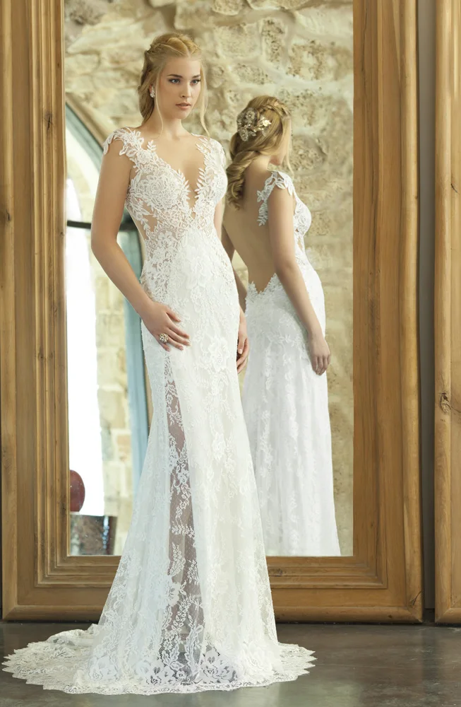 Robe De Mariage богемное пляжное кружевное платье Съемная шифоновая юбка глубокий v-образный вырез свадебное платье платья для матери невесты