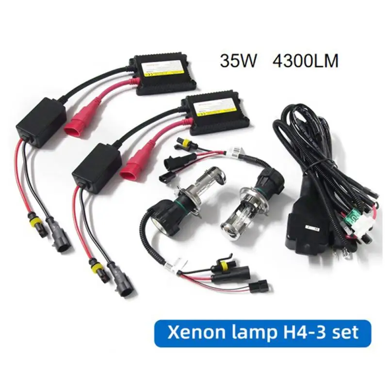 2 предмета 12V 35& 55 Вт автомобильные ксеноновые H4 HID переделочный комплект лампы авто лампы фар 3000k 4300k 6000k 8000K автомобильные аксессуары