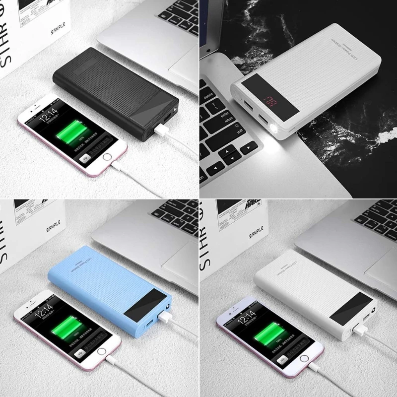 Двойной USB 7x18650 батарея DIY банк питания коробка держатель для мобильного телефона планшета ПК