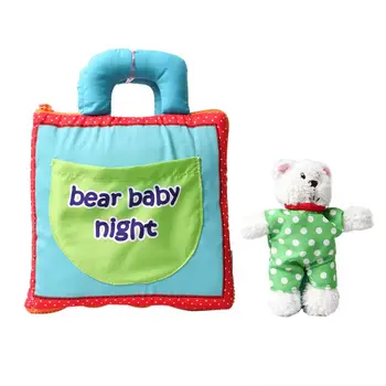 

New1 Infant Cloth Book Baby Educational Learning Toys Animal Pattern Baby Soft Activity Crinkle Cloth Books