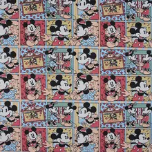 Мультфильм Микки Минни Любовь Сердце иллюстрация хлопковый с принтом брезентовый ткань швейная подушка для сумки Diy скатерть диван 91 см* 145 см