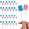 100pcs Disposable Oral Care Sponge Swab Tooth Cleaning Mouth Swabs With Stick Sponge Head Cleaning Cleaner Swab 1