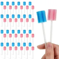 100pcs Disposable Oral Care Sponge Swab Tooth Cleaning Mouth Swabs With Stick Sponge Head Cleaning Cleaner Swab 1