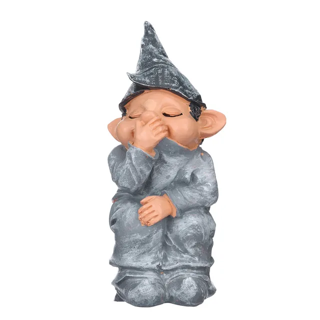 Kerti Tét Vicces Gyanta Szemtelen Gnóm Dekorációs Szobor Dekoráció Törpe Díszek - Image 2