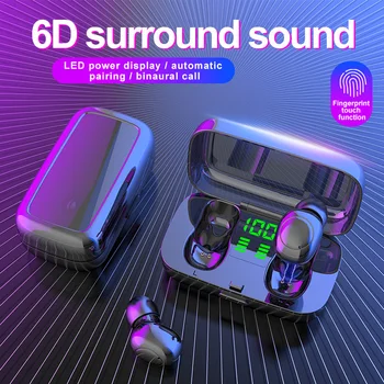 

Bluetooth Earphone TWS 5.0 Wireless Earphones HIFI Sound Earbuds Handsfree Gaming Mini Headset Stereo Sport Earpiece For Phone