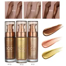 30ml Bronzer Highlighter Liquid Setting Spray Shimmer Brighten Glow Rose Gold Highlight Makeup Tricolor body highlight liquid