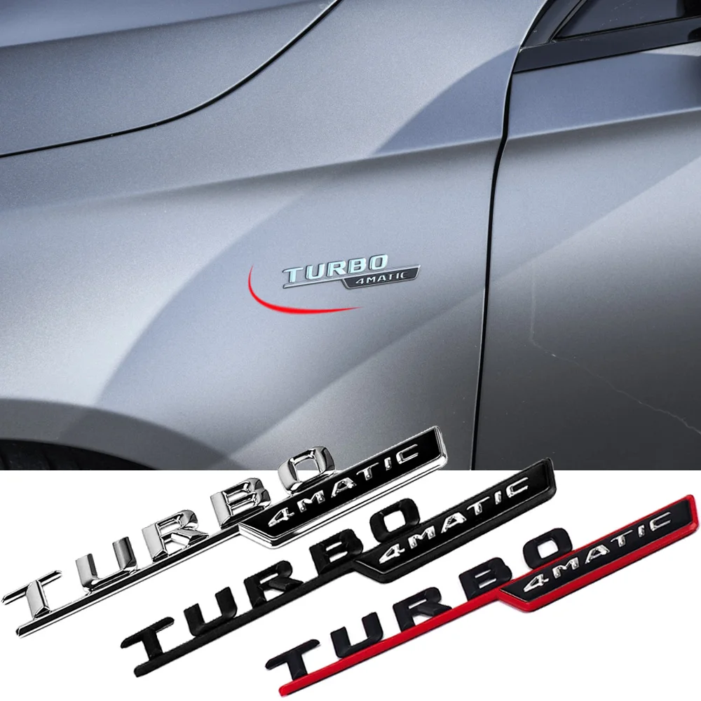 2 шт. TURBO 4matic сторона крыло Стикеры для Mercedes Benz AMG A B C E S G класса CLA CLK GLA GLB GLC GLE GLK GLS GT