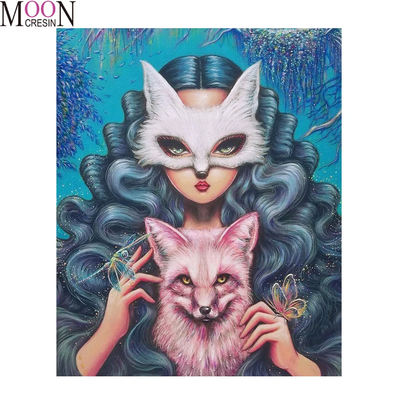 

3D Diy Diamond Embroidery Cat & beauty Diamond Painting Mosaic Of Rhinestones,Cross-stitch Full Square &Round Painting