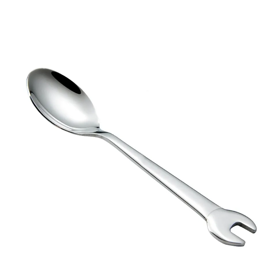 New Style Stainless Steel Spoon For Home Restaurant Bar Wrench Shape Tableware Kitchen Fork Hot Sale | Дом и сад