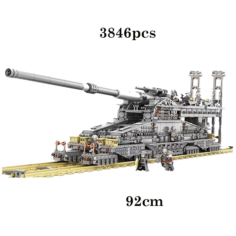 

Military Toys German 80cm K[E] Railway Gun Dora Compatible Legoingly Military Building Blocks for Children Brick Christmas Gift