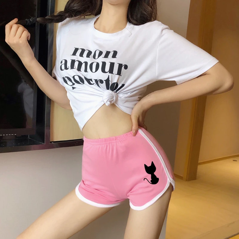 short pants Sports Shorts Women Summer New Skinny Shorts Casual Elastic Waist Beach Women'S Clothing Fashion Stretch Yoga Short Pants womens clothing