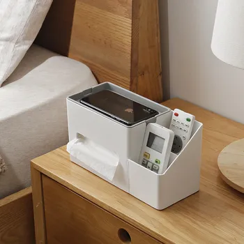 

Desktop Tissue Storage Box Plastic Office Desk Simple Box Desktop Sundries Storage Box Household Office Organizer Tissue Box For