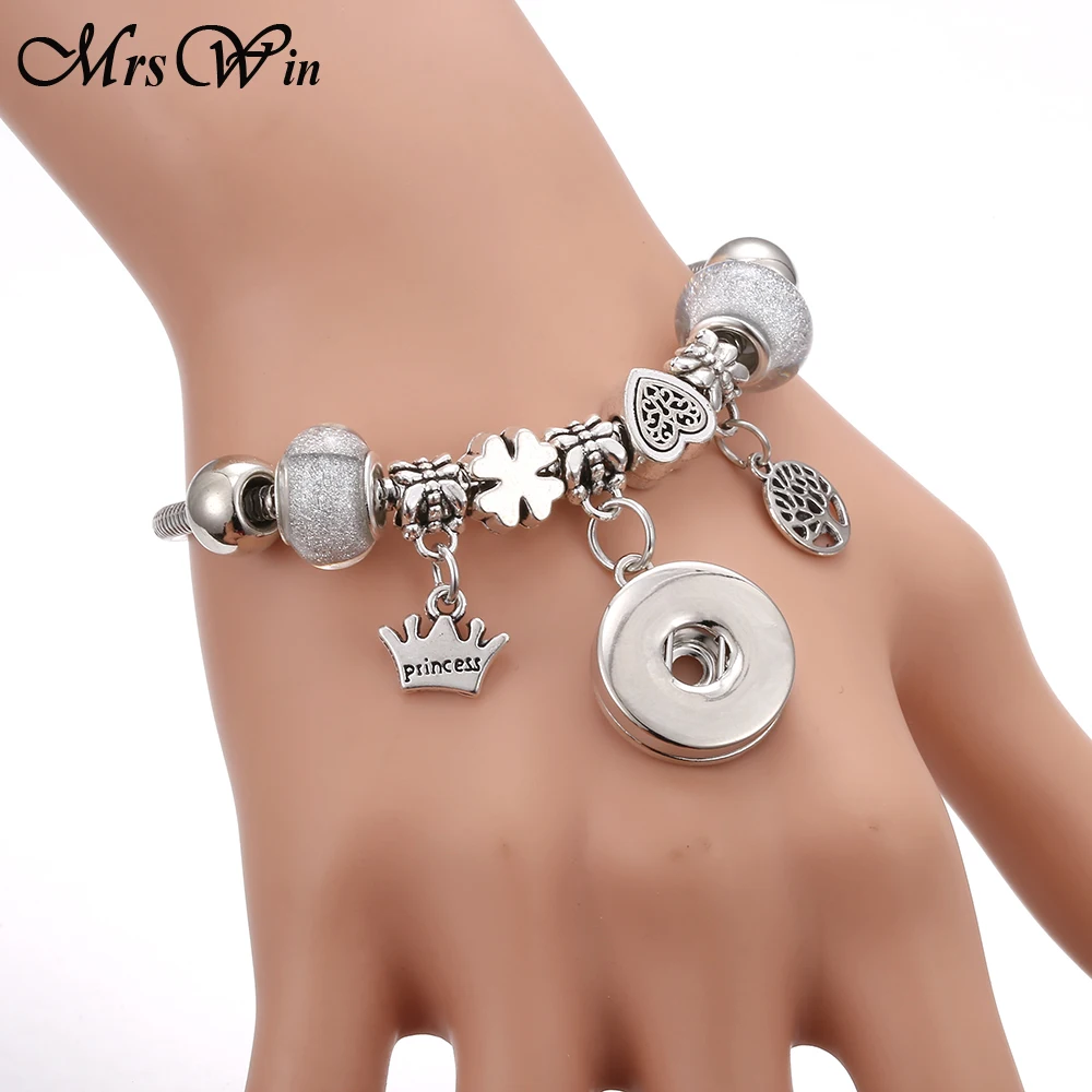 2019 новый браслет с украшением в виде кнопки Корона Дерево жизни Омаров Пряжка