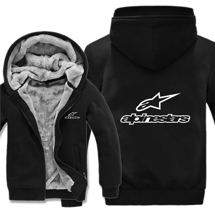 Winter Alpine Star Hoodies Mens Zipper Coat Fleece Thicken Alpine Star Biker Sweatshirt Man Pullover Winter Alpine Star Hoodies Mens Zipper Coat Fleece Thicken Alpine Star Biker Sweatshirt Man Pullover